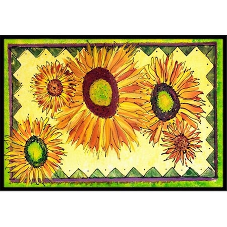 Carolines Treasures Carolines Treasures 8060MAT Flower - Sunflower Indoor Or Outdoor Mat - 18 x 27 in. 8060MAT